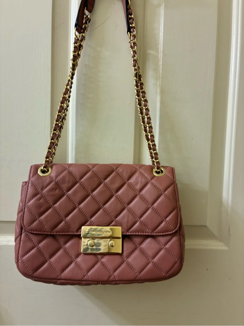 Michael Kors Sloan Large Quilted-Leather Shoulder Bag beautiful